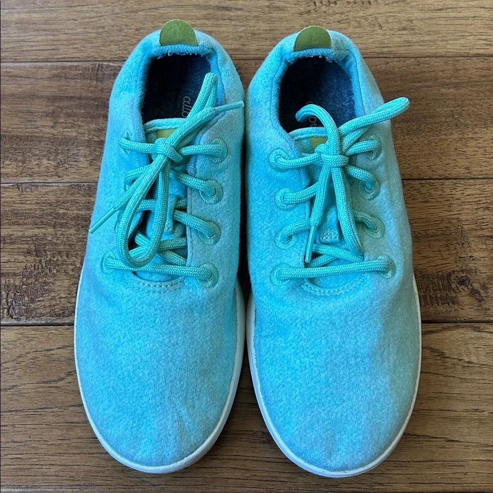 Allbirds Wool Runners Sustainable Wool Running Shoe Sneakers Mint Green Size 10